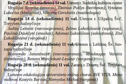 XVIII Aukštaitijos vargonų muzikos festivalis – kitose erdvėse
