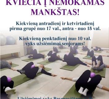 Mėgstantiems judėti – nemokamos mankštos