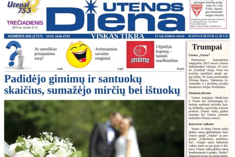 Trečiadienio „Utenos dienos“ numeryje – demografinės Utenos rajono situacijos apžvalga