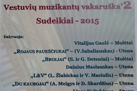 Sudeikiečiai antrą kartą šėls vestuvių muzikantų vakaruškoje