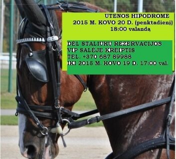 Utenos hipodrome skries žirgai