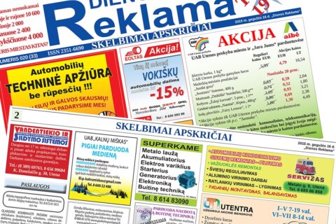 „Dienos Reklama“ visose tvarkingose pašto dėžutėse Anykščiuose