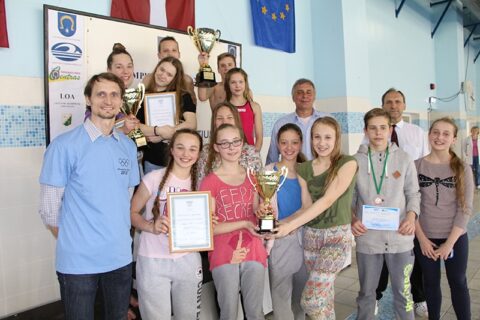 Tarptautinėms plaukimo varžyboms pasibaigus
