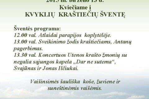 Kvykliuose – kraštiečių šventė