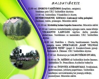 Kraštiečių šventė žengia į Saldutiškį