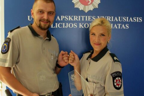 Geriausi apskrities policijos patruliai dirba Utenoje