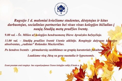 Rugsėjo pirmoji Utenos kolegijoje – su „radistu“ Rolandu Mackevičiumi