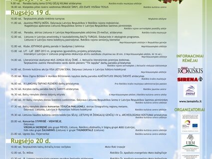 Rokiškyje – XV Baltų vienybės ir miesto gimtadienio šventė