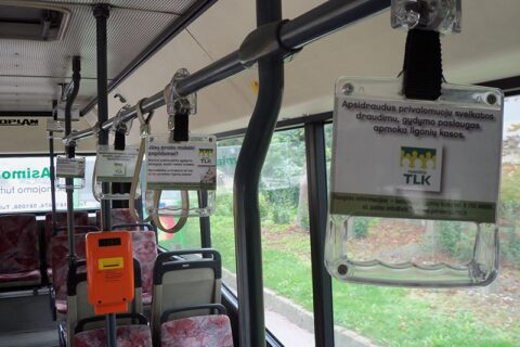 Panevėžio ir Utenos miestų autobusuose – žinutė pacientams
