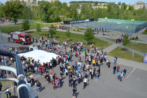 Utenos daugiafunkciame sporto centre – civilinės saugos pratybos
