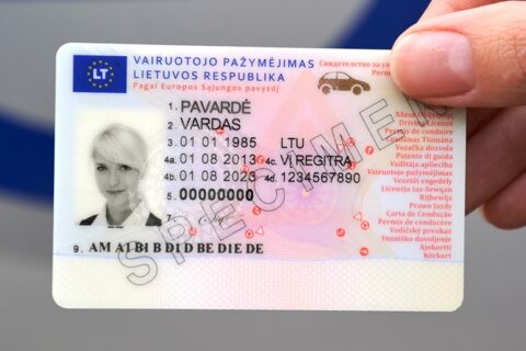 Kelionė iki vairuotojo pažymėjimo atsiėmimo – trumpesnė