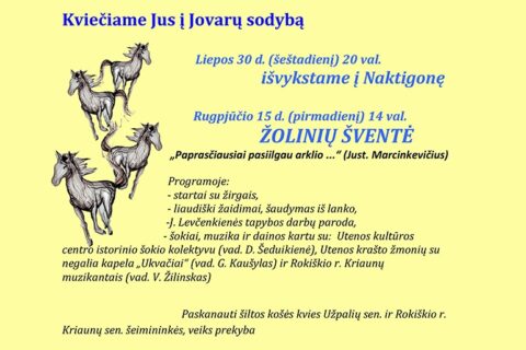 Jovarų sodyba kviečia į Žolinės šventę