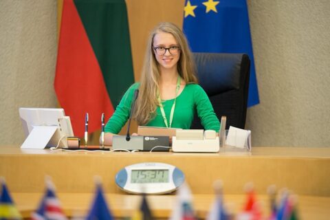 Gimnazistė Viltė susipažino su Susisiekimo ministerijos „virtuve“ iš arti