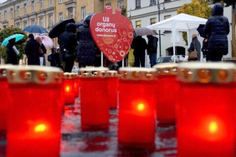 Žvakutės organų donorams suliepsnojo devyniuose miestuose