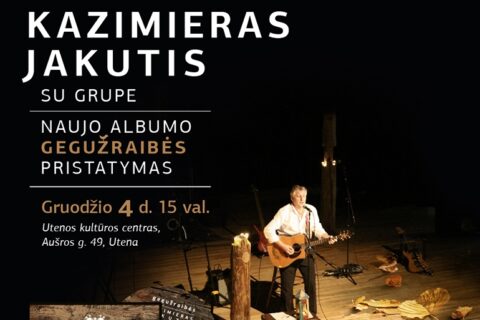 Kazimiero Jakučio koncertinis turas „Gegužraibės“ atkeliauja į Uteną