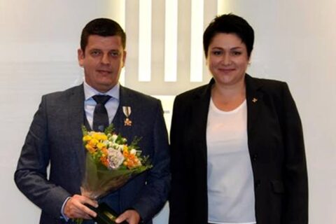 Apdovanotas  „Utenos Utenio“ direktorius Artūras Gimžauskas