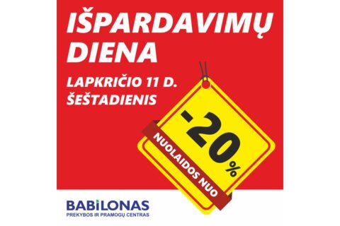 Uteniškių pamėgtas kasmetinis išpardavimas – ir vėl „Babilone“!