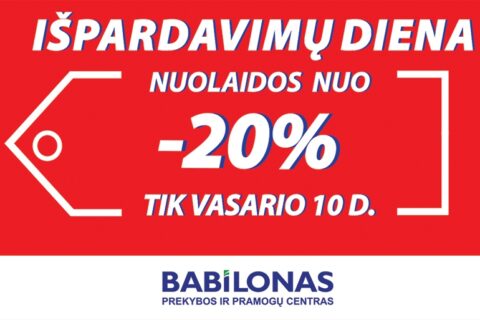 „Babilone“ tradiciškai vyks pirkėjų itin pamėgta išpardavimų diena