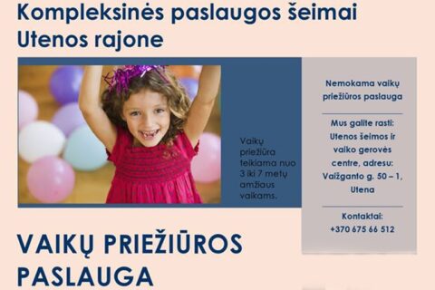 Utenoje – kompleksinės paslaugos šeimai