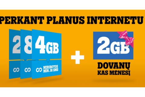 „Tele2“ pasiūlymas: perkantiems planus internetu – dovanos