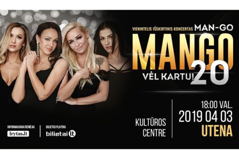 Išskirtinis„Mango“ 20-mečio koncertas atkeliauja į Uteną