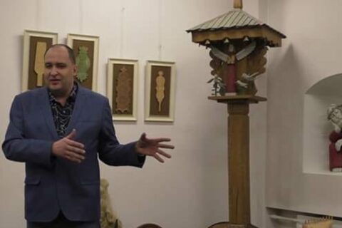 Kauniečiai susitiko su tautodailininku A. Šileika
