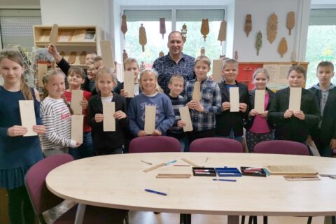 Babtų bibliotekoje – susitikimas su drožėju Albinu Šileika