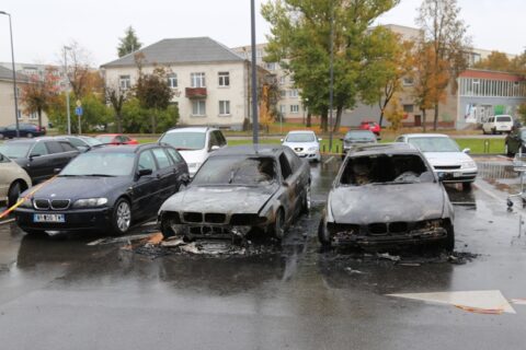 Utenoje vienas po kito pleškinami automobiliai