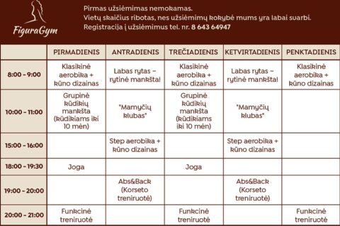 Moterų sveikatingumo ir sporto studija „FiguraGym“