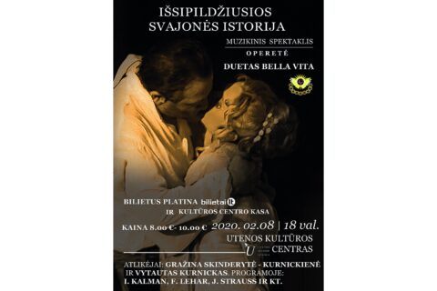 Utenos kultūros centre – operetė „Išsipildžiusios svajonės istorija“