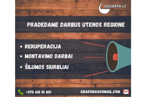 Utenos regione darbus pradeda UAB „Gedarta“