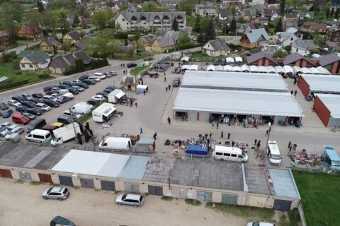 Virš Utenos turgavietės buvo paleistas policijos dronas