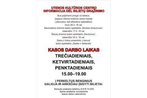 Grąžins pinigus už bilietus