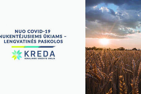 Nuo COVID-19 nukentėjusiems ūkiams – lengvatinės paskolos