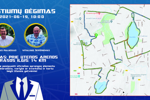 Utenos miesto gatvėse – kostiumuoti bėgikai