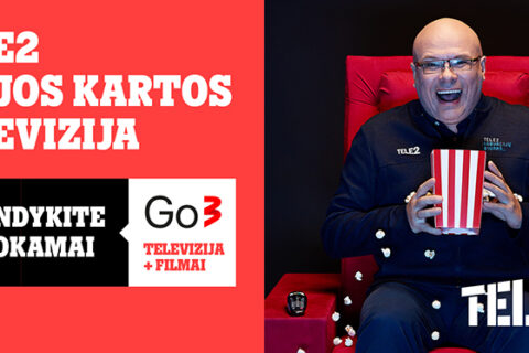 „Tele2“ pasiūlymas televizijai „Go3“: 1 mėn. nemokamų filmų, serialų ir kitų pramogų be įsipareigojimų