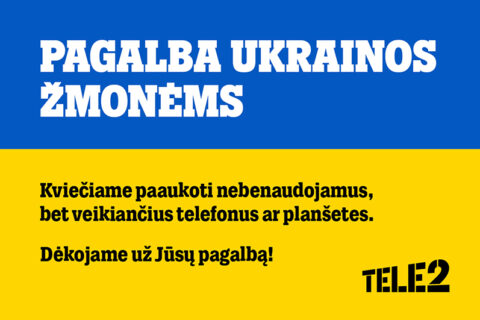 „Tele2“ iniciatyva: ukrainiečiams perduota apie 1000 lietuvių paaukotų įrenginių