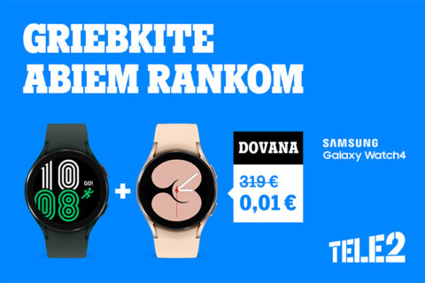 Karščiausi „Tele2“ pasiūlymai išmaniam laisvalaikiui: įsigijus vieną laikrodį – antras dovanų!