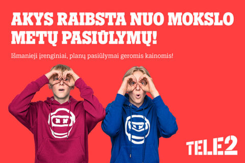 Mokyklinių prekių krepšelyje ne tik sąsiuviniai: išskirtiniai „Tele2“ pasiūlymai išmaniesiems įrenginiams