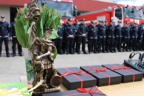 Šv. Florijono diena Utenoje: iš apdovanojimo ceremonijos – tiesiai į gaisrą
