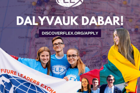 Įspūdinga galimybė mokiniams: dalyvaukite FLEX programoje ir nemokamai praleiskite mainų metus JAV