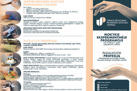 Utenos RPMC atsiveria galimybės ir mokiniams, ir suaugusiesiems