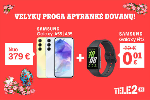 Per Velykas – dovanos jums ir artimiesiems: specialūs šventiniai „Tele2“ pasiūlymai