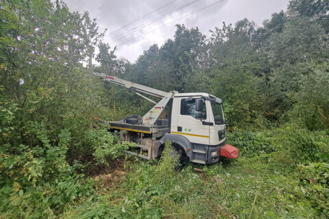 Latvių elektrikų brigados atvyko padėti tvarkytis su audros padariniais – ragina platinti miško proskynas