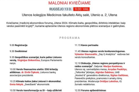 Utenoje vyks IQ forumas
