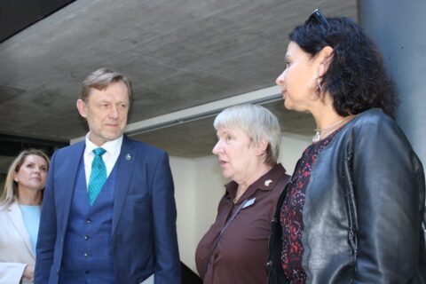 Utenoje lankėsi kultūros ministras Š. Birutis