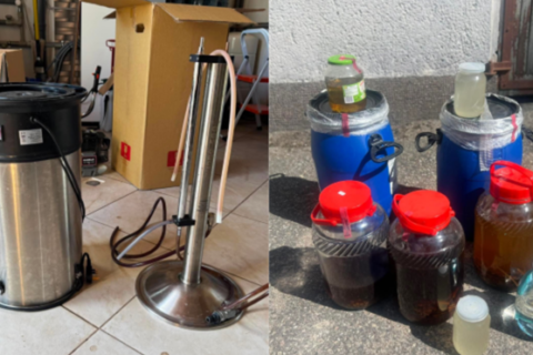 Utenos rajone aptiktas naminės degtinės fabrikėlis