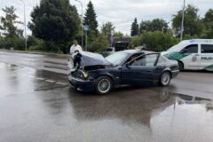 Eismo įvykis sutrikdė eismą mieste