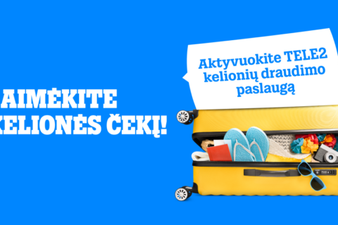 Aktyvuok draudimą ir laimėk: „Tele2“ siūlo 1000 eurų kelionei