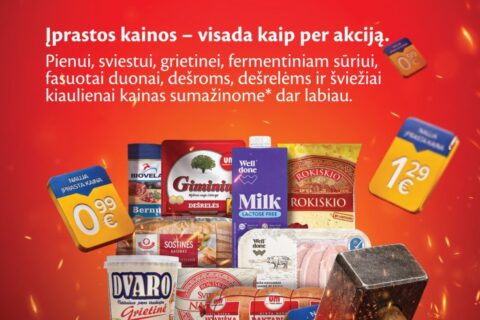 Kainų sumažinimas „Maximoje“: per 500 šviežio maisto prekių įprastos kainos – visada kaip per akciją